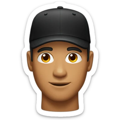 Tanned Guy with black cap sticker