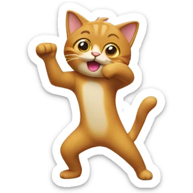 Un chat qui fais un dab sticker