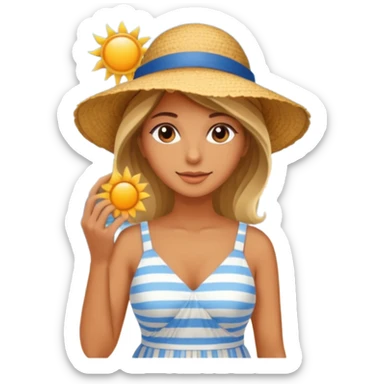 Coastal Town woman sticker