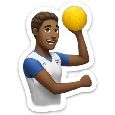 Passionate volleyball player sticker