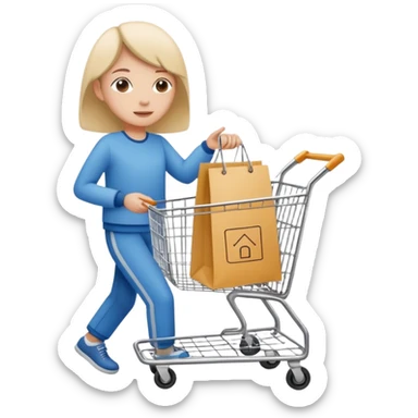 generate a emoji for my app for each  -home, account, cart, and tag . Note that use only lines without background and give me in text  sticker