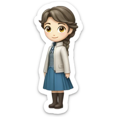 Elsa schoolgirl tokyo-tower sticker