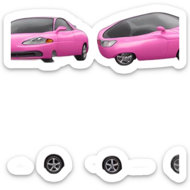 Fishia pink car  sticker