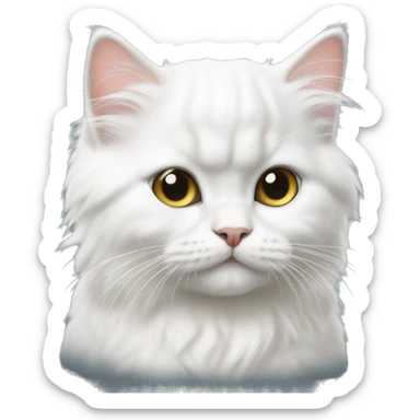 White Persian kitten sticker