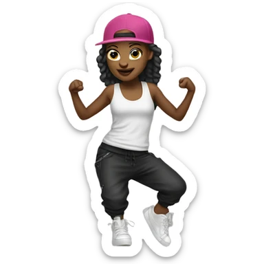 Hiphop dancer female sticker