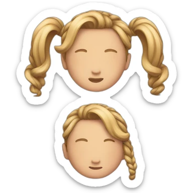 Double ponytail sticker