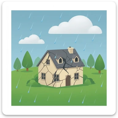 broken house sticker