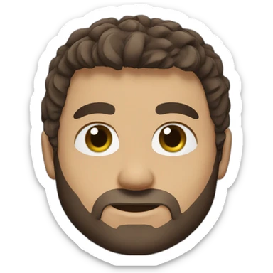 jiujitsu bresilian with brown hair and blue eyes sticker