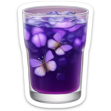 Butterfly pea iced tea sticker