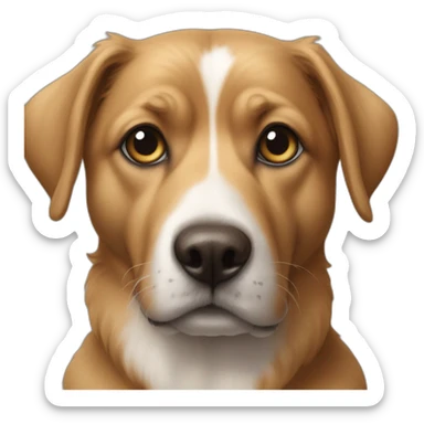 Chien avec des coeurs dans les yeux sticker