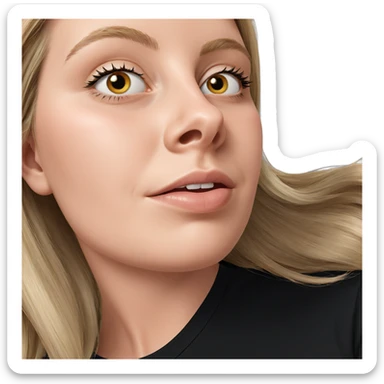 blonde girl portrait close up sticker