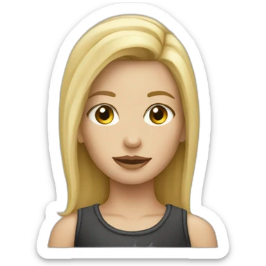 Blonde girl rock drummer sticker