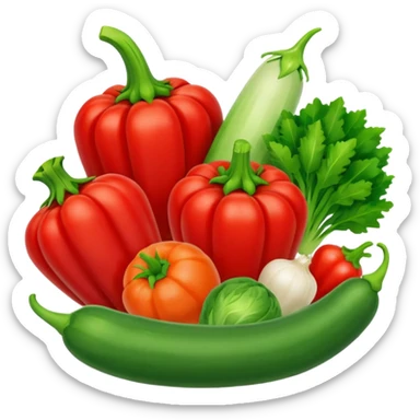 fresh vegetables sticker