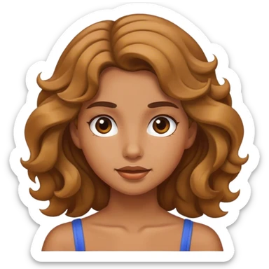 chica con el pelo ondulado sticker