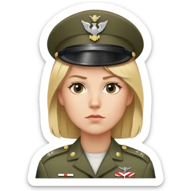 Denmark woman soldier sticker