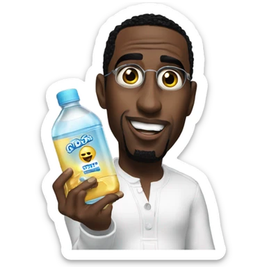P diddy with baby oil in his hand sticker