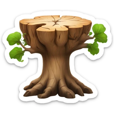 brain tree stump sticker