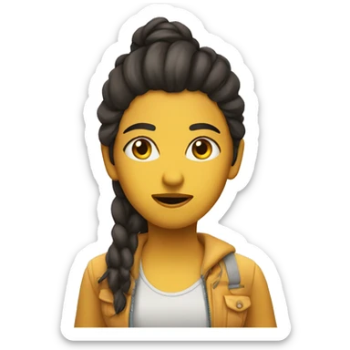 Chica risada, sticker