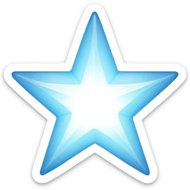 Light blue star sticker
