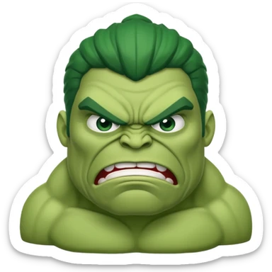 Green angry giant sticker