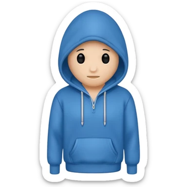 hoodie blu no laces no faces sticker