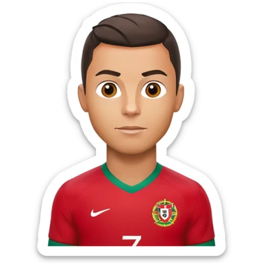Cristiano Ronaldo soccer player with Portugal jersey sticker