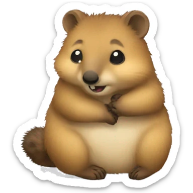 Quokka hugging sticker