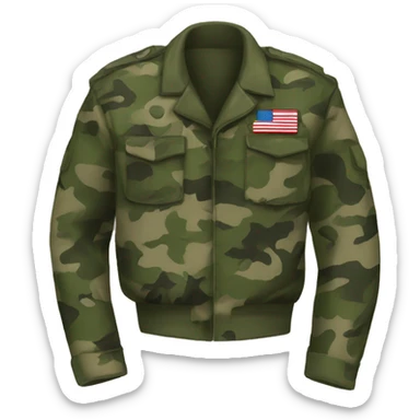 military jacket camouflage no flags sticker