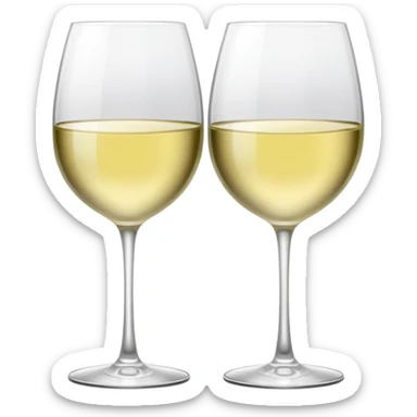 White wine glasses sticker