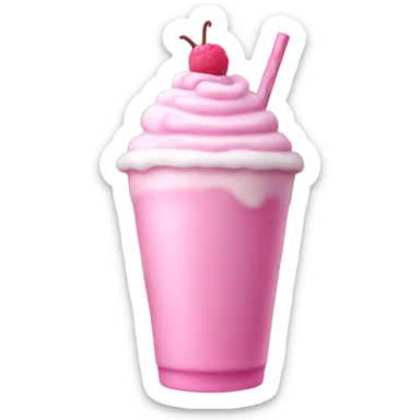 Pink milkshake sticker