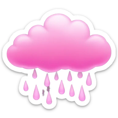 Pink clouds with pink rain sticker