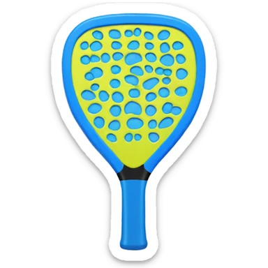 Blue pickleball paddle sticker