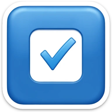 I want a blue background and a white checkmark inside it emoji which I will call the "Fake Roblox Verified Badge Emoji" and the blue background should be square and it should be the "🟦" emoji being the background sticker