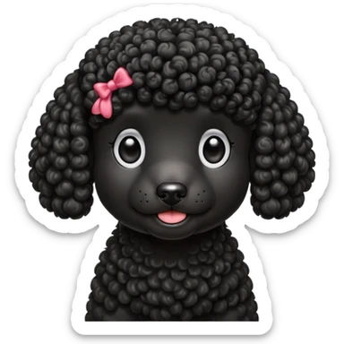 Black Poodle sticker
