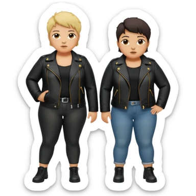Two Chubby butch lesbians ugly as hell sticker