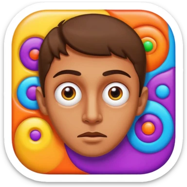 Man on trip like high on mushrooms or lsd sticker