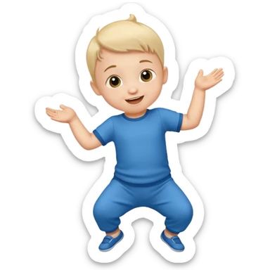 dance small baby boy sticker