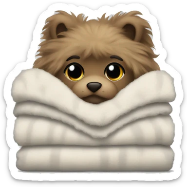 christmas fluffy blanket sticker
