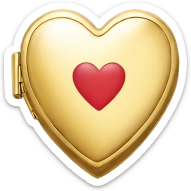 Gold heart shaped locket sticker