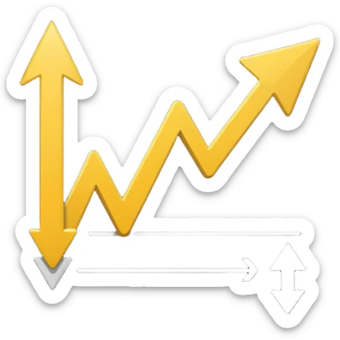 Prompt 11: "You can’t control the economy…"
Graphic: 📉 Downward chart icon (white line, yellow arrow).
Animation: Line graph drops sharply.
Background: Transparent.
 sticker