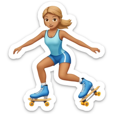 Mujer patinando  sticker
