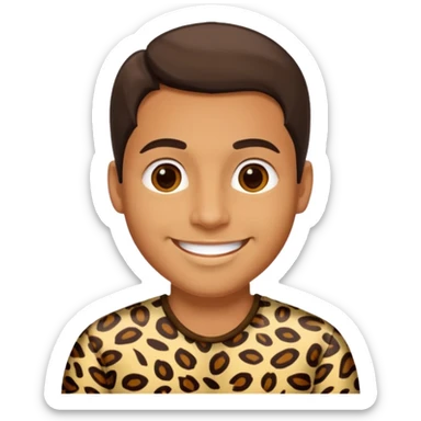 man with dress animal print \ sticker