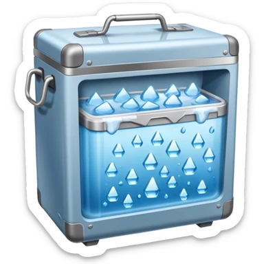 Cooler with ice in it sticker