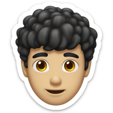 Stupid black hair fellow sticker