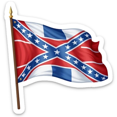 American south confederate battle flag sticker