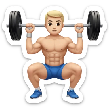 barbell squats sticker