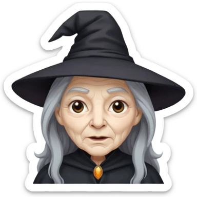 The witch Into the Woods old  sticker