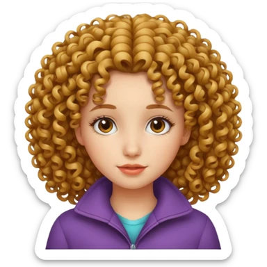 Dios con una niña de rulos sticker