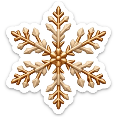 Soft beige knitted snowflake sticker