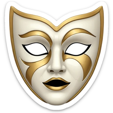 Theatre mask tragedy sticker